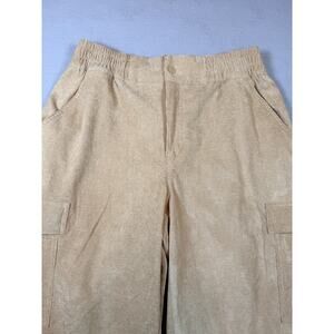 Nike Jordan Women's Corduroy Cargo Jogger Pants Tan Small Loose Fit